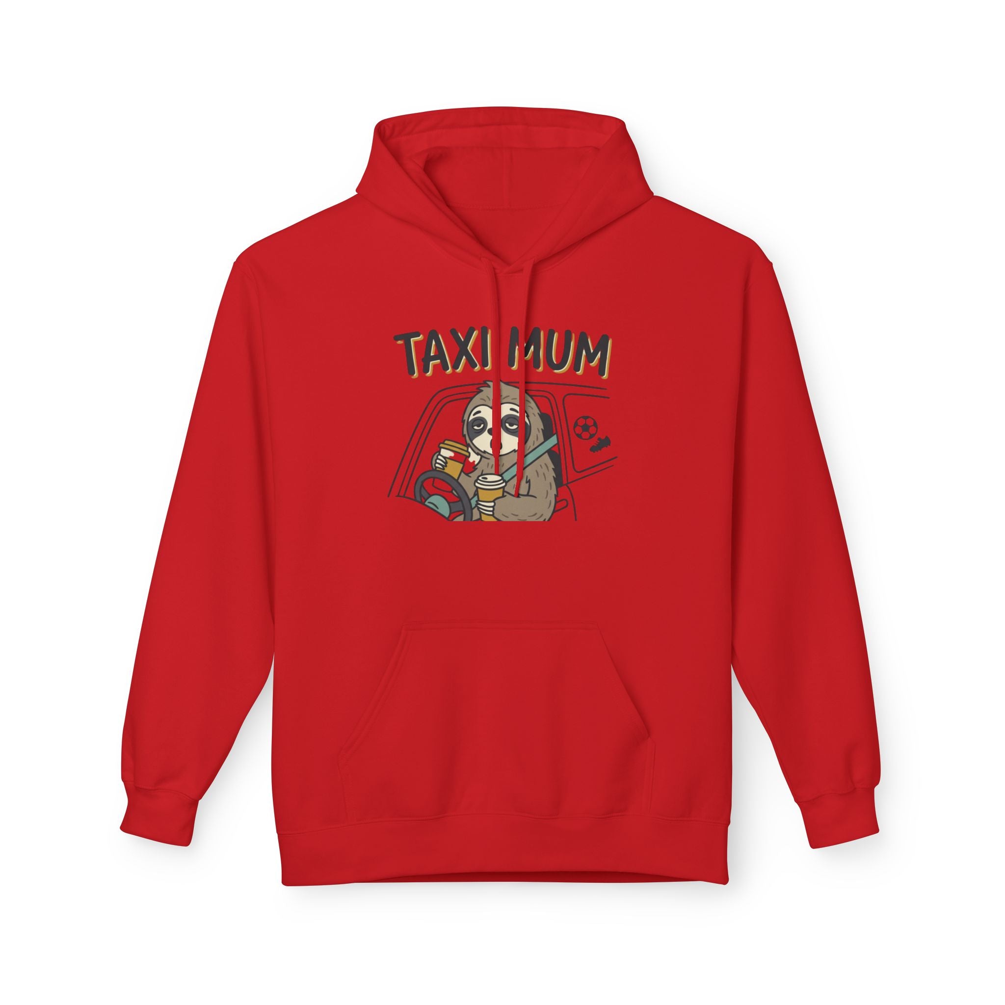 Taxi Mum Hoodie — Cute Sloth Mom Driving Graphic Sweatshirt