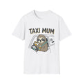 Taxi Mum T‑Shirt — Cute Sloth 'Taxi Mum' Graphic Tee for Busy Moms