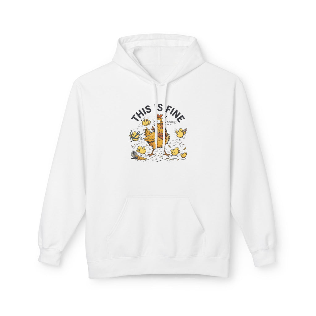 This Is Fine Hoodie — Funny Cartoon Dog & Fire Graphic Pullover