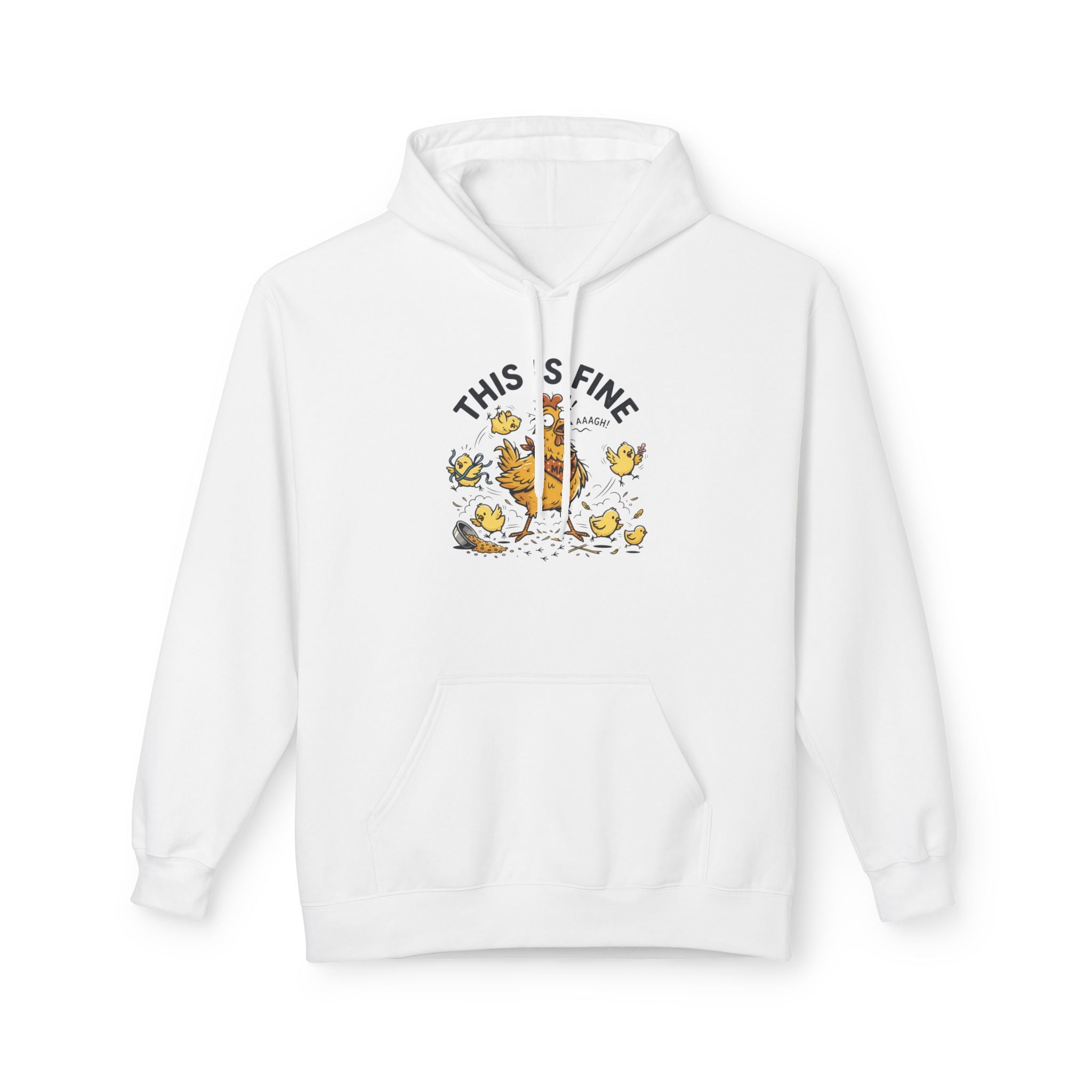 This Is Fine Hoodie — Funny Cartoon Dog & Fire Graphic Pullover