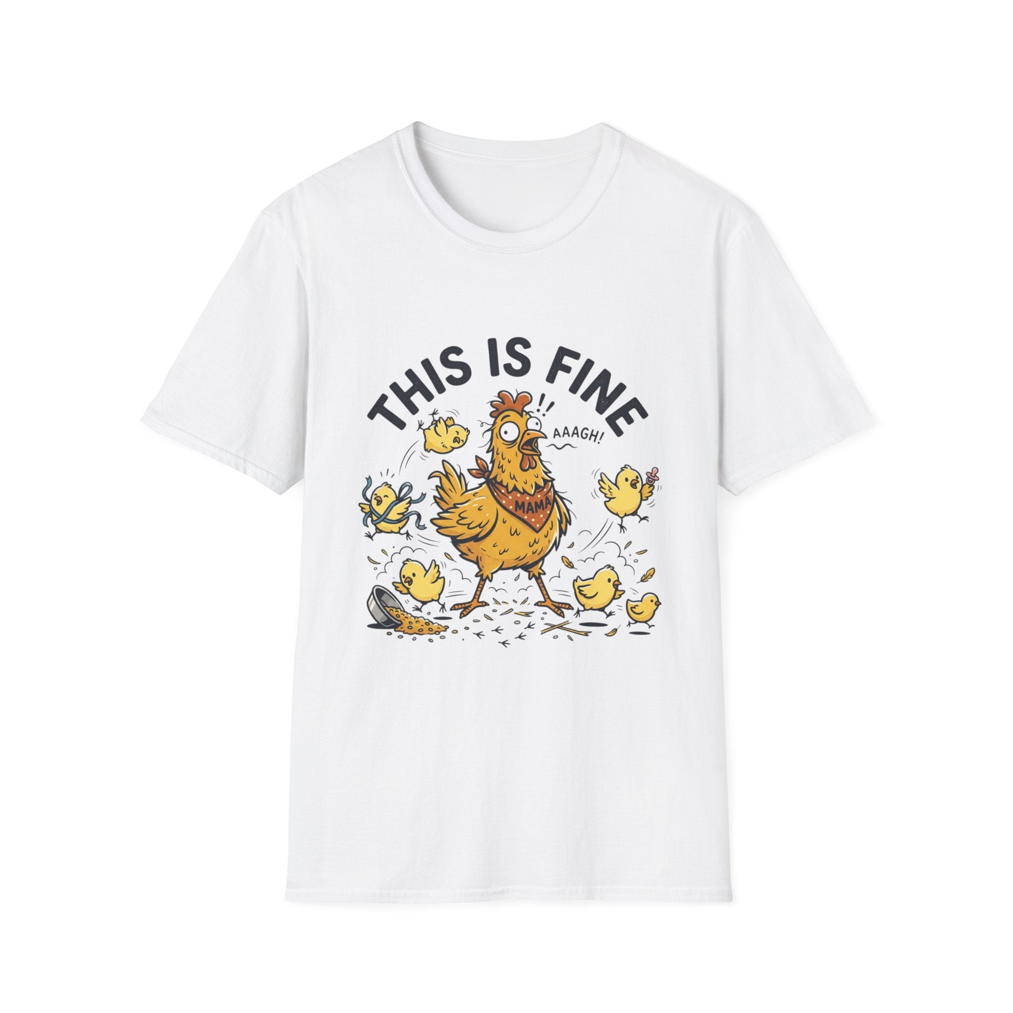 This Is Fine Chicken T‑Shirt — Funny Farm Humor Tee