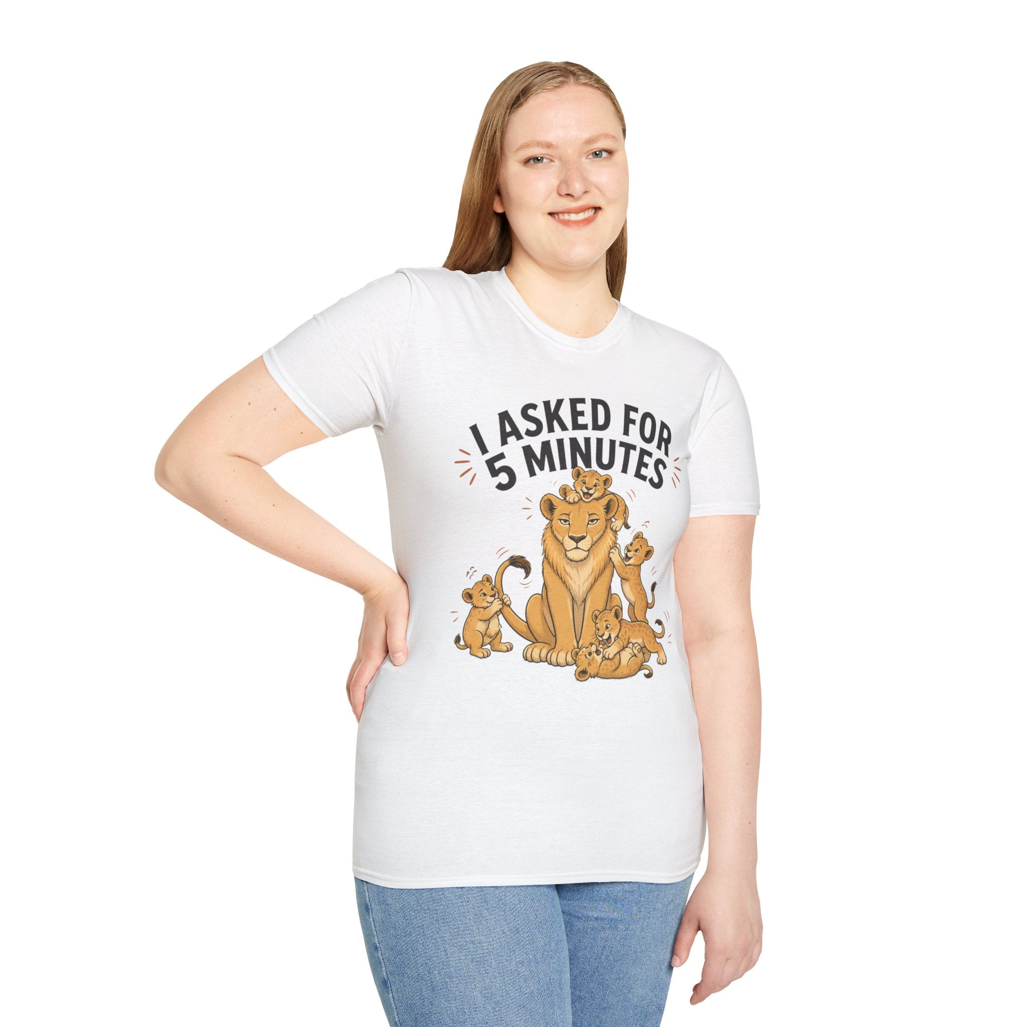 T-Shirt — I Asked For 5 Minutes Funny Lion Family Tee