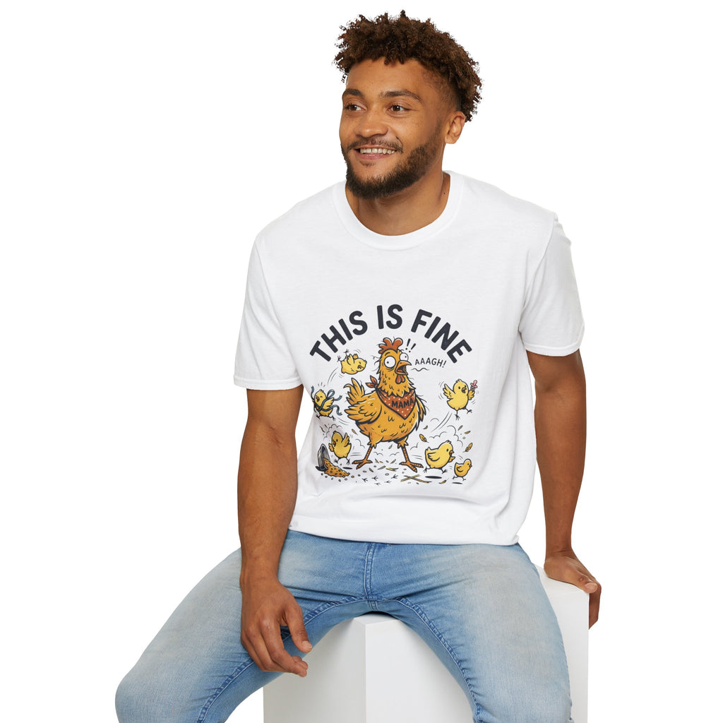 This Is Fine Chicken T‑Shirt — Funny Farm Humor Tee